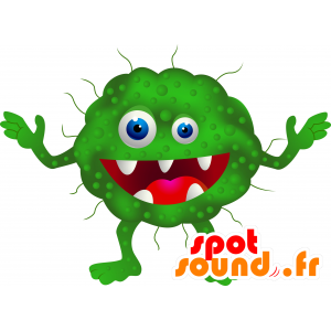 Monster mascotte verde, batteri giganti - MASFR030520 - Mascotte 2D / 3D