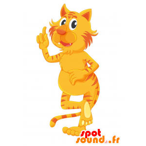 Tabby kat mascotte, oranje en geel - MASFR030531 - 2D / 3D Mascottes