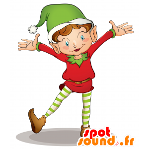 Leprechaun mascot elf with pointy ears - MASFR030542 - 2D / 3D mascots