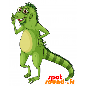 Maskot grønn iguana, giganten. Mascot kameleon - MASFR030544 - 2D / 3D Mascots