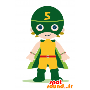 Mascotte de catcheur, de super-héros avec un masque - MASFR030548 - Mascottes 2D/3D