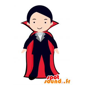 Vampire mascotte, gekleed in een mantel - MASFR030566 - 2D / 3D Mascottes