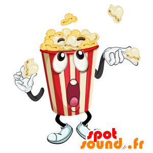 Kæmpe popcorn kegle maskot - Spotsound maskot kostume
