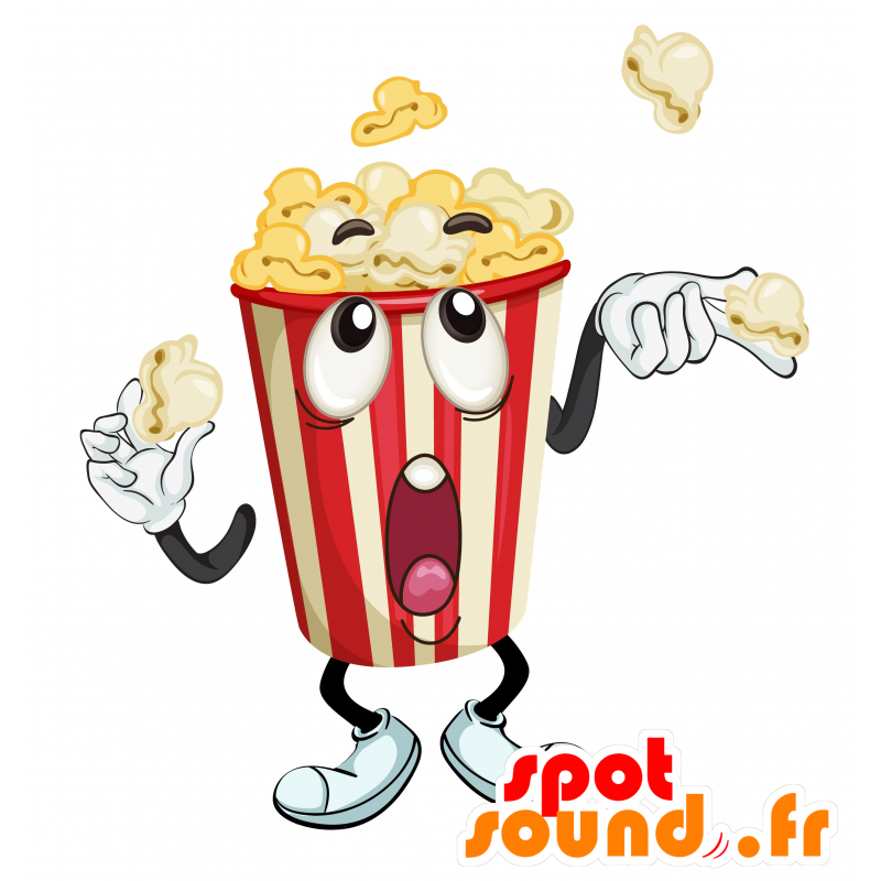 Cone Mascot popcorn giant - MASFR030579 - 2D / 3D Mascottes Cone Mascot popcorn giant - MASFR030579 - 2D / 3D Mascottes
