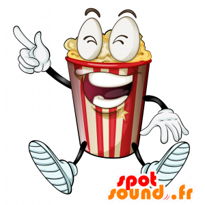 Popcorn cono mascotte gigante e divertente - MASFR030580 - Mascotte 2D / 3D