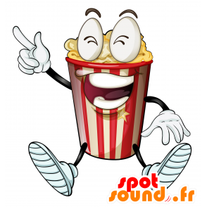 Mascotte de cornet de pop corn géant et drôle - MASFR030580 - Mascottes 2D/3D