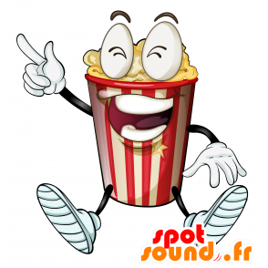 Popcorn cono mascotte gigante e divertente - MASFR030580 - Mascotte 2D / 3D