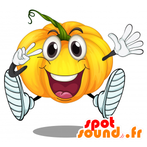 Pumpkin mascot, giant pumpkin - MASFR030583 - 2D / 3D mascots