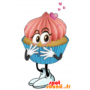 Mascotte de gâteau à la crème, de cupcake géant - MASFR030584 - Mascottes 2D/3D