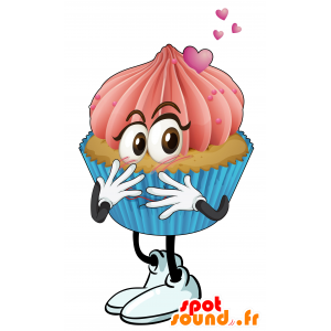 Mascot kake med krem, gigantiske cupcake - MASFR030584 - 2D / 3D Mascots