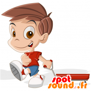Menino mascote. Mascot criança - MASFR030589 - 2D / 3D mascotes