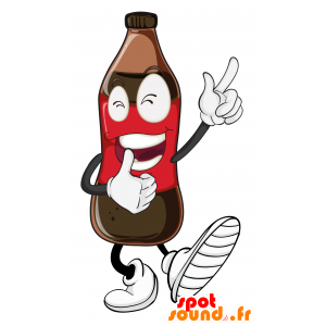 Botella de soda mascota gigante, rojo y negro - MASFR030590 - Mascotte 2D / 3D