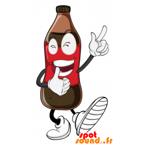 Mascotte de bouteille de soda géant, rouge et noire - MASFR030590 - Mascottes 2D/3D