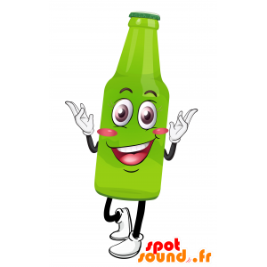 Mascotte fles glas, en gigantische glimlachen - MASFR030591 - 2D / 3D Mascottes