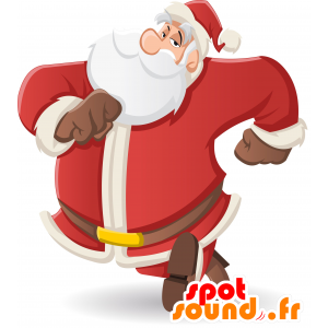 Babbo Natale mascotte barbuto gigante e di grande successo - MASFR030593 - Mascotte 2D / 3D
