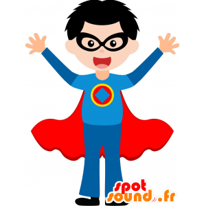 Boy Mascot supereroe vestito - MASFR030598 - Mascotte 2D / 3D