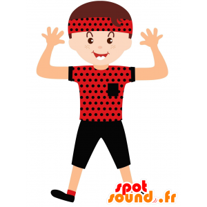 Boy mascota vestida con un traje deportivo - MASFR030600 - Mascotte 2D / 3D