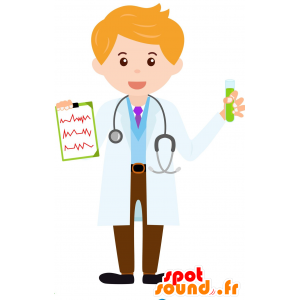 Maskot lékař, doktor s halenkou - MASFR030615 - 2D / 3D Maskoti