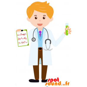 Mascot Arzt, Arzt mit einer Bluse - MASFR030615 - 2D / 3D Maskottchen