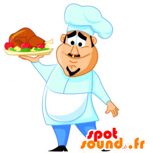 Chef mascot with a uniform and a cap - MASFR030621 - 2D / 3D mascots