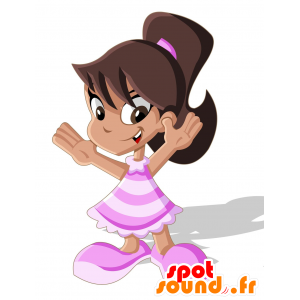 Mascot menina, muito bonito e colorido - MASFR030622 - 2D / 3D mascotes