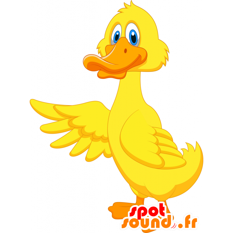 Amarillo y naranja mascota del pato, gigante - MASFR030638 - Mascotte 2D / 3D