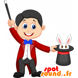 Goochelaar mascotte. Mascot Illusionist - MASFR030641 - 2D / 3D Mascottes