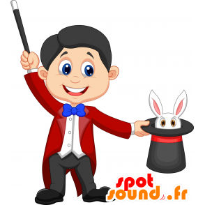 Mascotte de magicien. Mascotte d'illusionniste - MASFR030641 - Mascottes 2D/3D