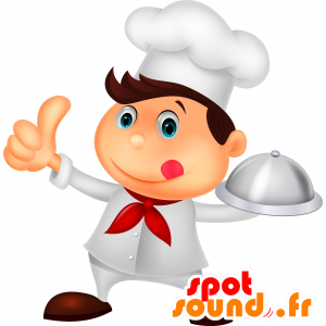 Mascota del cocinero con una toca - MASFR030643 - Mascotte 2D / 3D