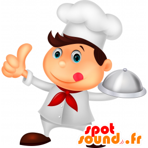 Mascote chefe com um toque - MASFR030643 - 2D / 3D mascotes