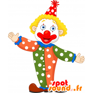 Clown mascot, very colorful. circus mascot - MASFR030645 - 2D / 3D mascots