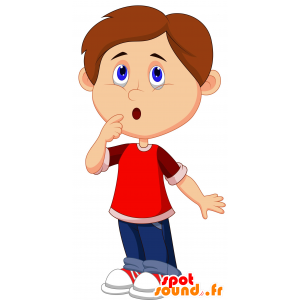 Mascot boy, schoolboy. Mascot child - MASFR030646 - 2D / 3D mascots