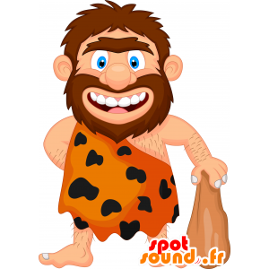L'uomo mascotte Cro-Magnon. uomo delle caverne - MASFR030662 - Mascotte 2D / 3D