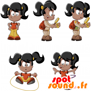 Little girl mascot in sportswear. - MASFR030666 - 2D / 3D mascots