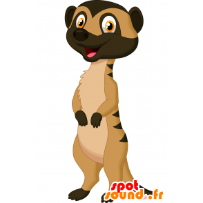 Mascotte de mangouste, de suricate marron et beige - MASFR030667 - Mascottes 2D/3D