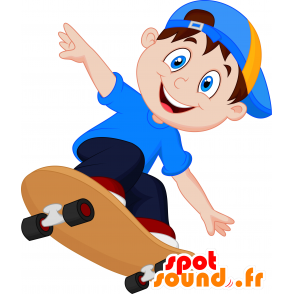 Boy mascot, children, skater - MASFR030674 - 2D / 3D mascots