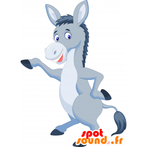 Mascotte d'âne, de poulain gris. Mascotte de mule - MASFR030680 - Mascottes 2D/3D