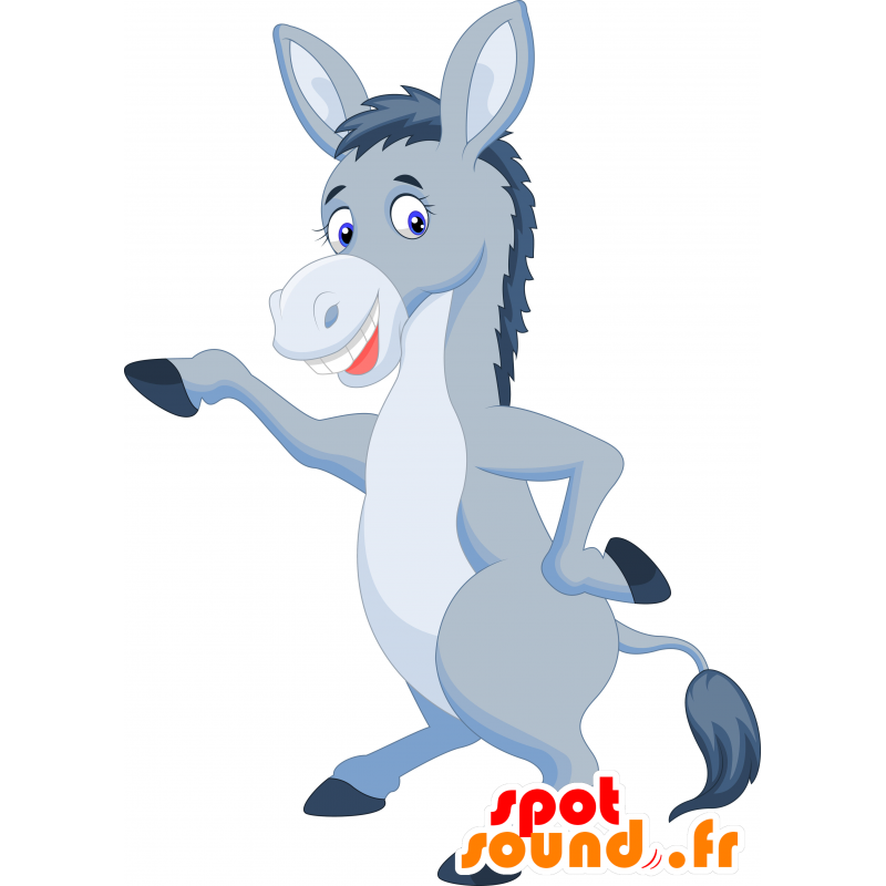 Mascot perse, harmaa Colt. muuli maskotti - MASFR030680 - Mascottes 2D/3D