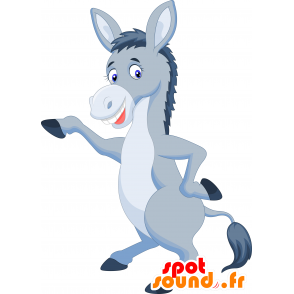 Mascotte d'âne, de poulain gris. Mascotte de mule - MASFR030680 - Mascottes 2D/3D
