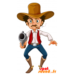 Bandit μασκότ, mustachioed άνθρωπος μέση ματιά - 2D / 3D μασκότ - MASFR030697 - SpotSound.fr