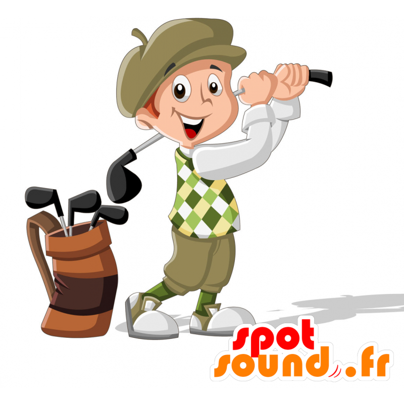 Golfer mascotte in traditionele kleding - MASFR030716 - 2D / 3D Mascottes