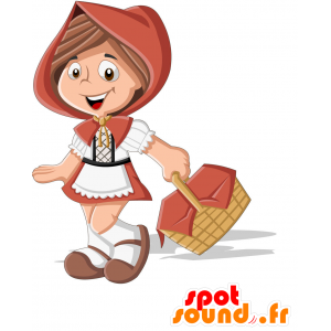 Μασκότ του Little Red Riding Hood. κορίτσι μασκότ - MASFR030717 - 2D / 3D Μασκότ