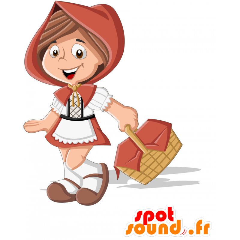 Mascot av Little Red Riding Hood. jente maskot - MASFR030717 - 2D / 3D Mascots