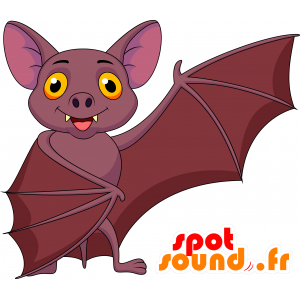 Mascotte pipistrello marrone - MASFR030234 - Mascotte 2D / 3D