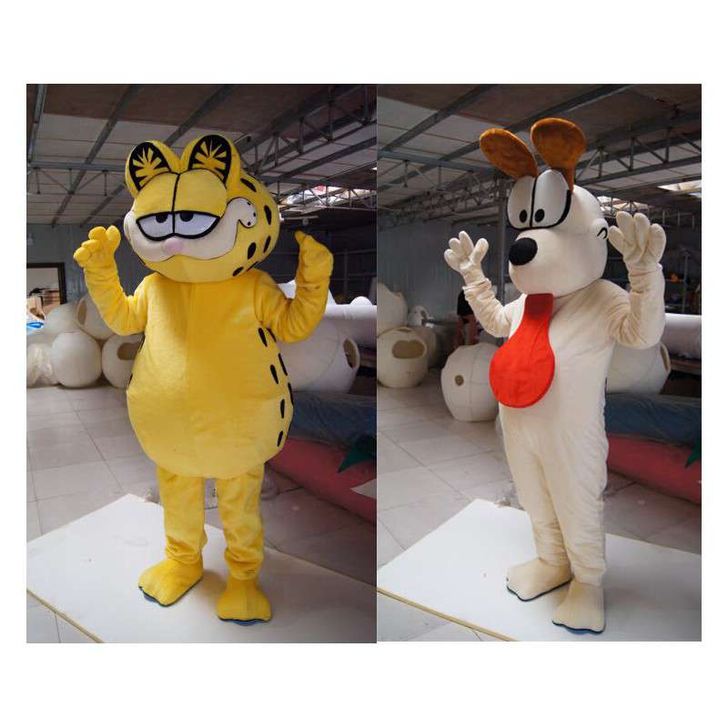 Maskotteja Odie ja Garfield, kuuluisa kissa - 2 kpl - MASFR003009 - Garfield Maskotteja