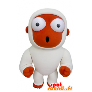 Orange och vit apamaskot som ser förvånad - Spotsound maskot