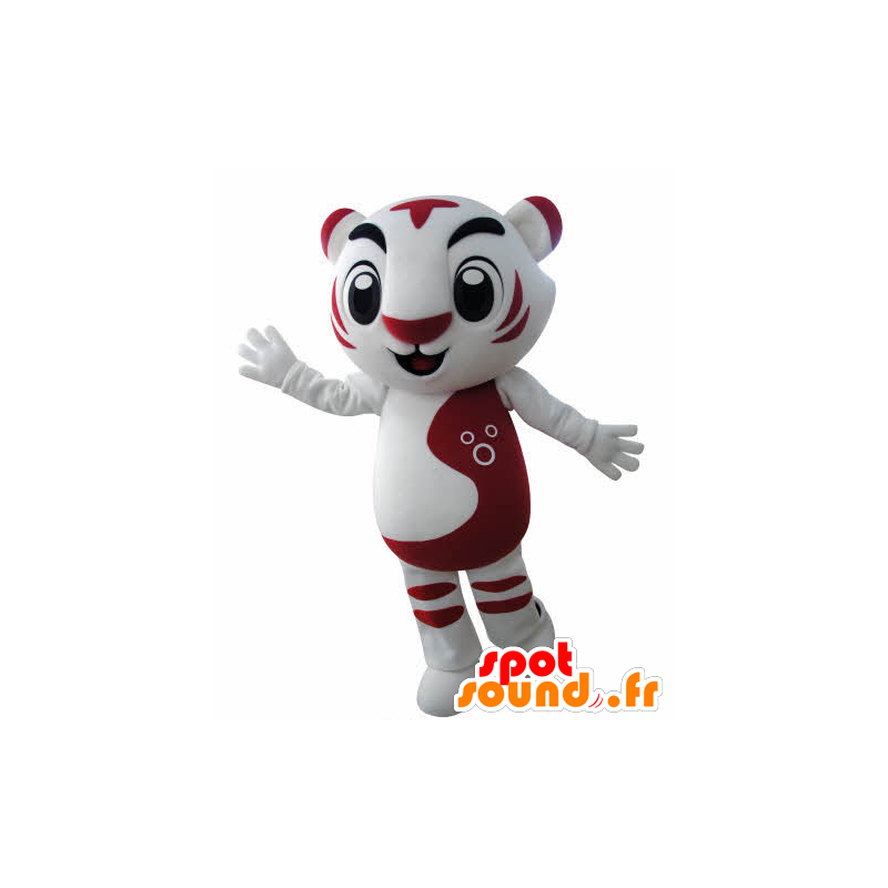 Mascot red and white tiger. feline mascot - MASFR031001 - Tiger mascots