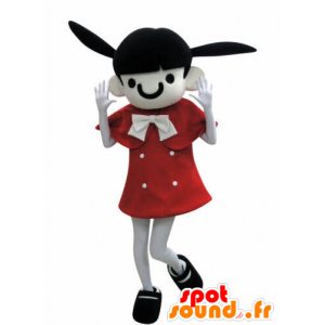 Brunette girl mascot with donkey ears - MASFR031003 - Mascots boys and girls