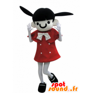 Menina morena Mascot com orelhas de burro - MASFR031003 - Mascotes Boys and Girls