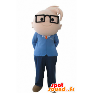 Maskottchen Junge mit Brille. Engineering-Maskottchen - MASFR031008 - Maskottchen-jungen und Mädchen